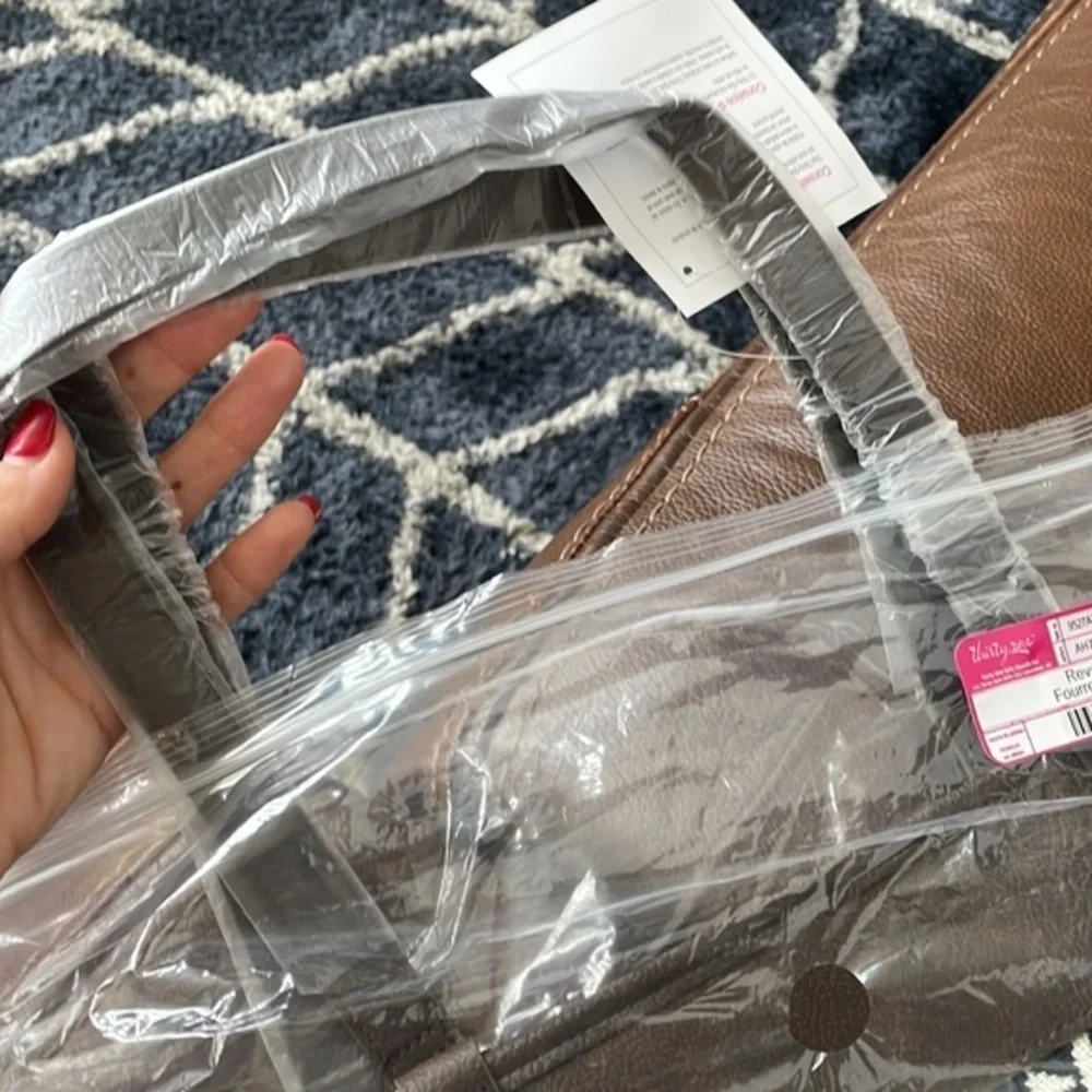 Thirty-one reversible tote bag purse faux vegan leather - Picture 4 of 5